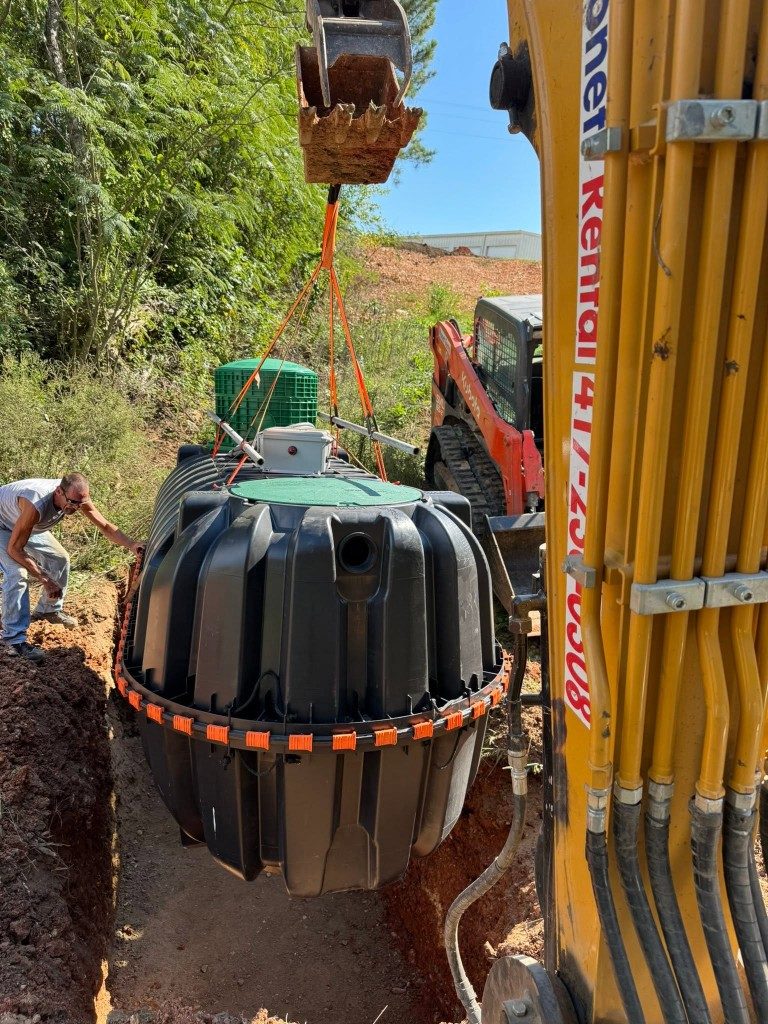 Setting a new septic tank in Southwest Missouri